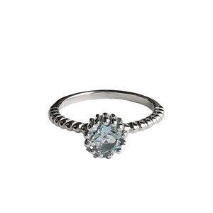 Sky blue topaz  sterling silver ring size 8